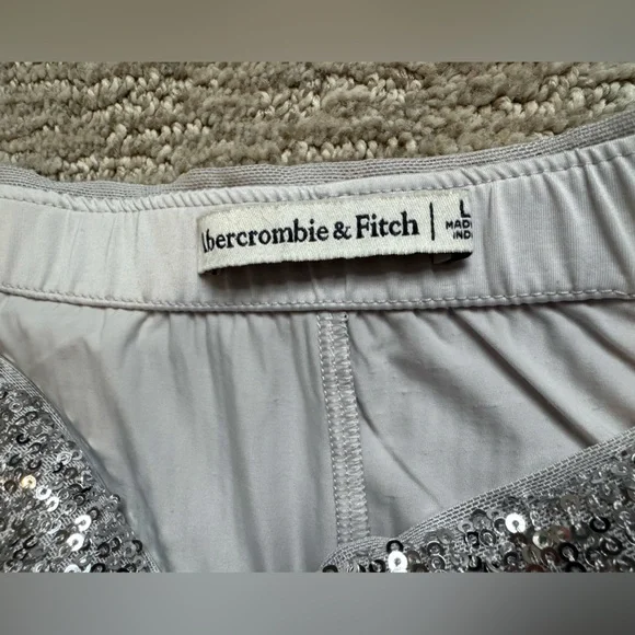 Abercrombie & Fitch Silver Sequin Skirt with Short - Picture 3 of 6